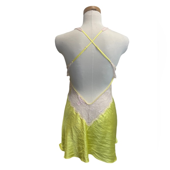 Victoria’s Secret Yellow Satin Slip Night Dress - Picture 2 of 7